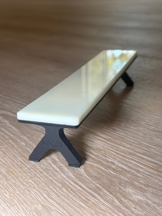 "The Butter Bench" Plexiglass/Steel Fingerboard Bench